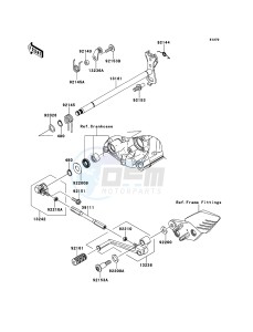 1400GTR_ABS ZG1400CCF FR GB XX (EU ME A(FRICA) drawing Gear Change Mechanism