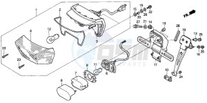 XR125L drawing TAILLIGHT/LICENSE LIGHT