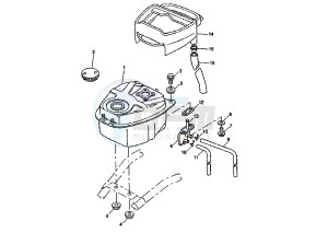 BW'S ORIGINAL 50 drawing FUEL TANK