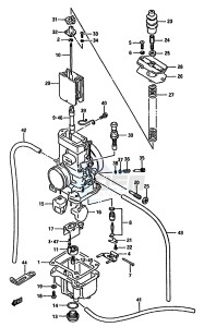 RM125 (G-H-J) drawing CARBURETOR (MODEL H E.NO.106551~)