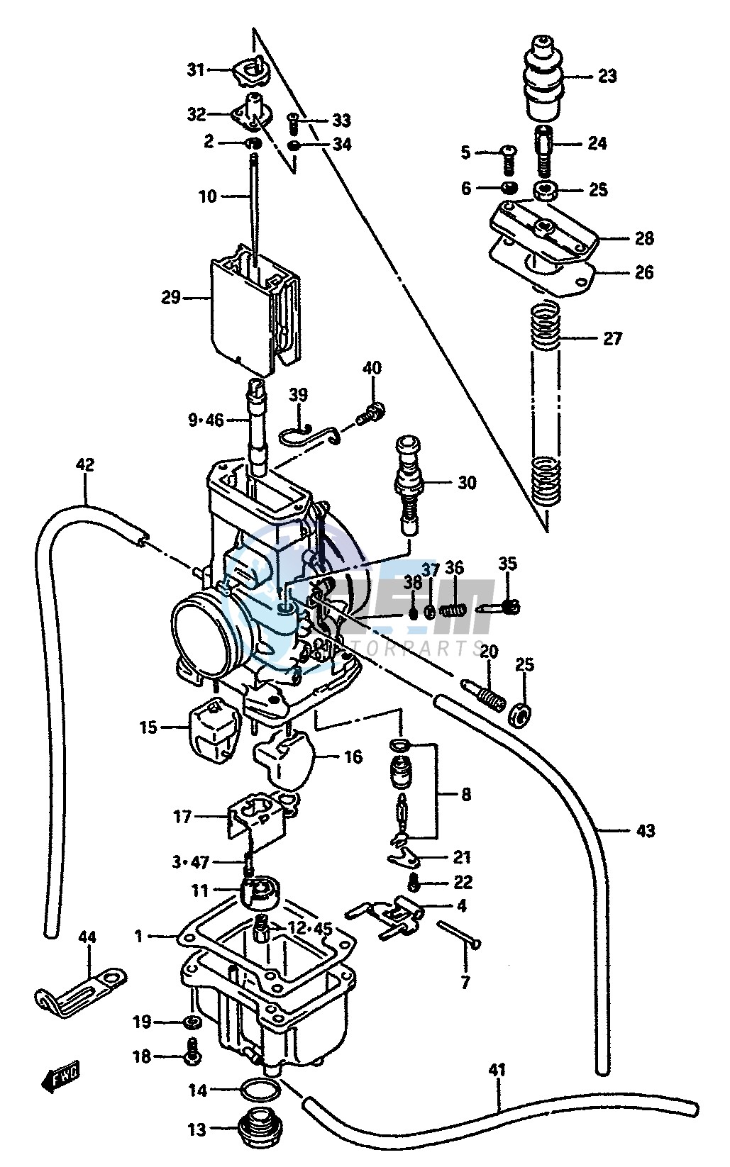 CARBURETOR (MODEL H E.NO.106551~)