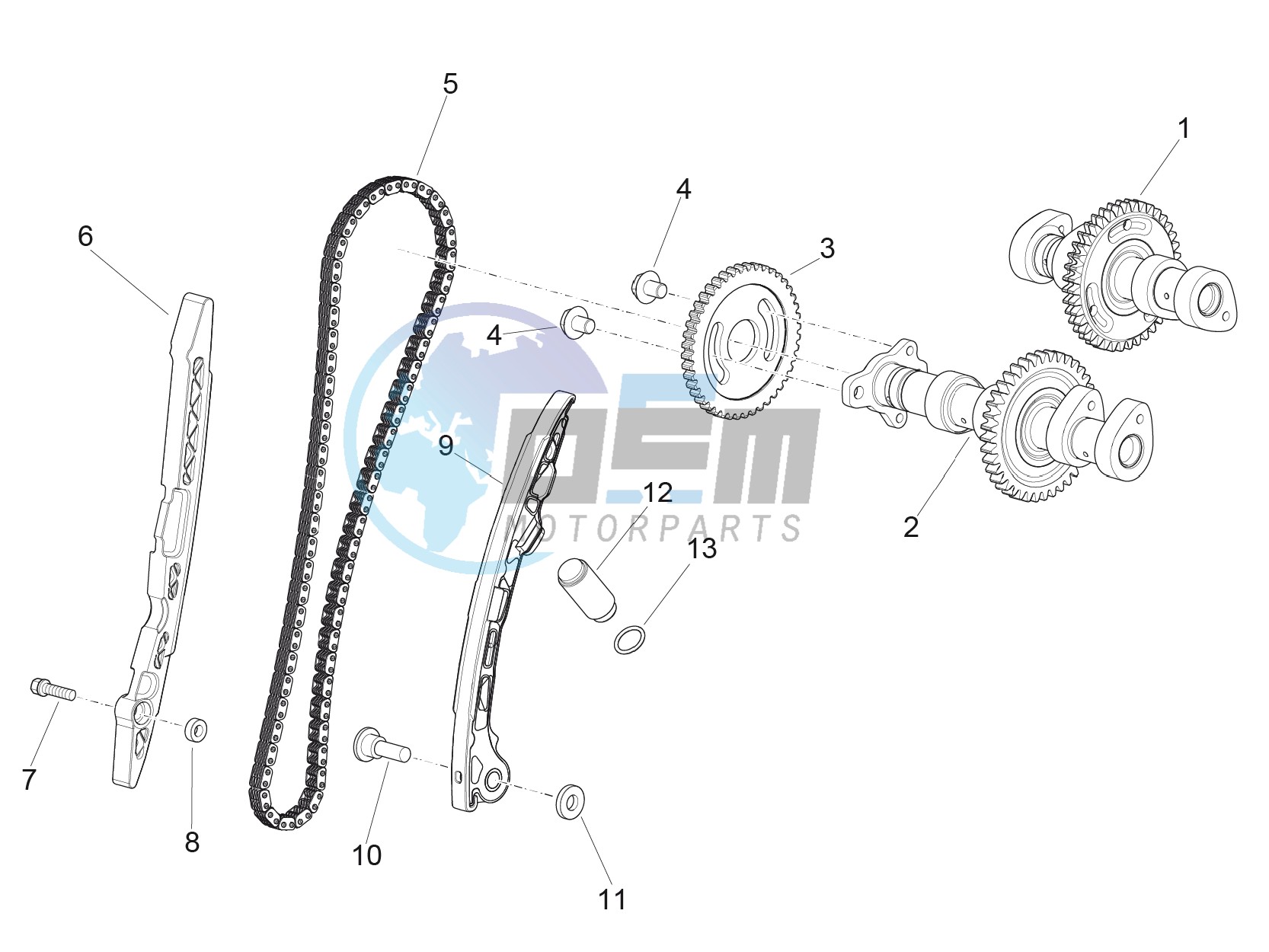 Rear cylinder timing system