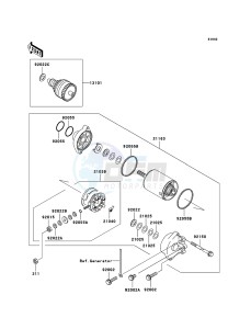 JET SKI 800 SX-R JS800A8F FR drawing Starter Motor