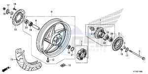 CBR125RF CBR125R 2ED - (2ED) drawing REAR WHEEL