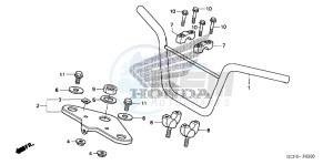 CRF70FB CRF70F ED drawing HANDLE PIPE/ TOP BRIDGE