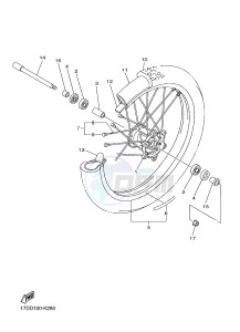 YZ250F (17D9 17DA 17DB 17DC) drawing FRONT WHEEL