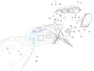 Medley 125 4T ie ABS E4 (EMEA) drawing Rear headlamps - Turn signal lamps