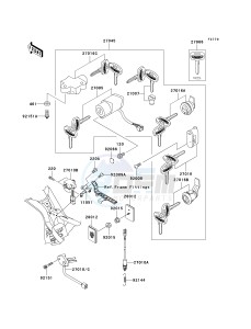 VN 1500 L [VULCAN 1500 NOMAD FI] (L2-L4) [VULCAN 1500 NOMAD FI] drawing IGNITION SWITCH_LOCKS_REFLECTORS