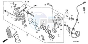 CB600FA9 Spain - (SP / ABS) drawing R. FRONT BRAKE CALIPER (CB600FA/FA3)