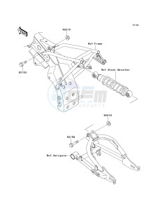 KLX 110 A (A1-A4) drawing REAR SUSPENSION