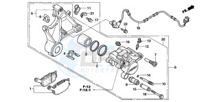 CB1300S CB1300SUPERBOLD'OR drawing REAR BRAKE CALIPER