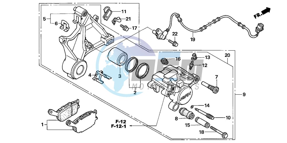 REAR BRAKE CALIPER