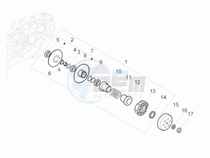 MP3 125 yourban erl drawing Driven pulley