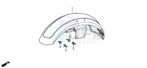 VT1100C2 drawing FRONT FENDER (VT1100C)