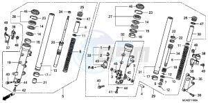 GL1800F GoldWing - GL1800-F 2ED - (2ED) drawing FRONT FORK