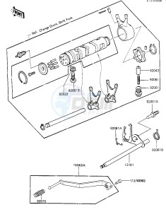 KZ 550 F [SPECTRE] (F1-F2) [SPECTRE] drawing GEAR CHANGE MECHANISM