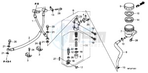 CB600FAC drawing REAR BRAKE MASTER CYLINDER (CB600FA/ FA3)