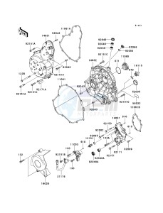 KLE 650 A [VERSYS] (9F-9F) A7F drawing ENGINE COVER-- S- -