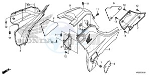 TRX420FA1F TRX420 Europe Direct - (ED) drawing SIDE COVER/ TANK COVER