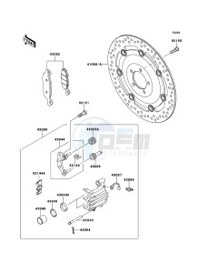 W800 EJ800AEF GB XX (EU ME A(FRICA) drawing Front Brake