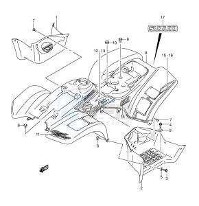 LT-A50 (P2) drawing FRAME COVER (MODEL K3)