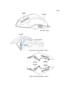 Z750_ABS ZR750M8F GB XX (EU ME A(FRICA) drawing Decals(Orange)