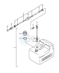 DT 4 drawing Fuel Tank (1993 to 1998)