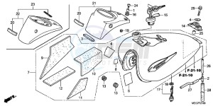 VT750C2BB Shadow E drawing FUEL TANK (VT750C2B/C2S/CS/C/CA)