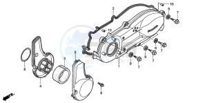 NSS250 drawing LEFT CRANKCASE COVER