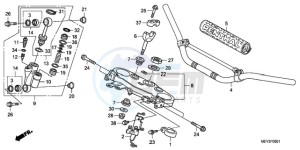 CRF450X9 Europe Direct - (ED) drawing HANDLE PIPE/TOP BRIDGE (CRF450X8,9)