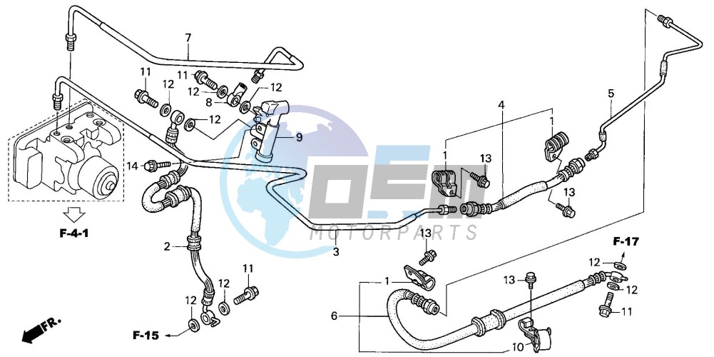 REAR BRAKE PIPE (NSS250A)