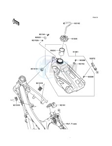 KX250F KX250ZEF EU drawing Fuel Tank