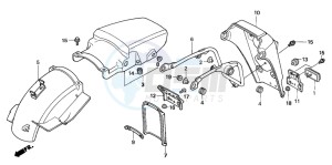 XL600V TRANSALP drawing REAR FENDER