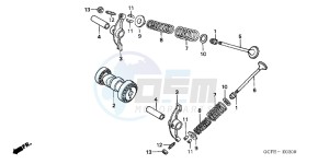 CRF70FB CRF70F ED drawing CAMSHAFT/ VALVE