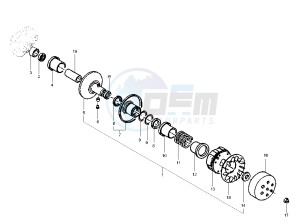 Runner VX-VXR 125-180 125 drawing Driven pulley