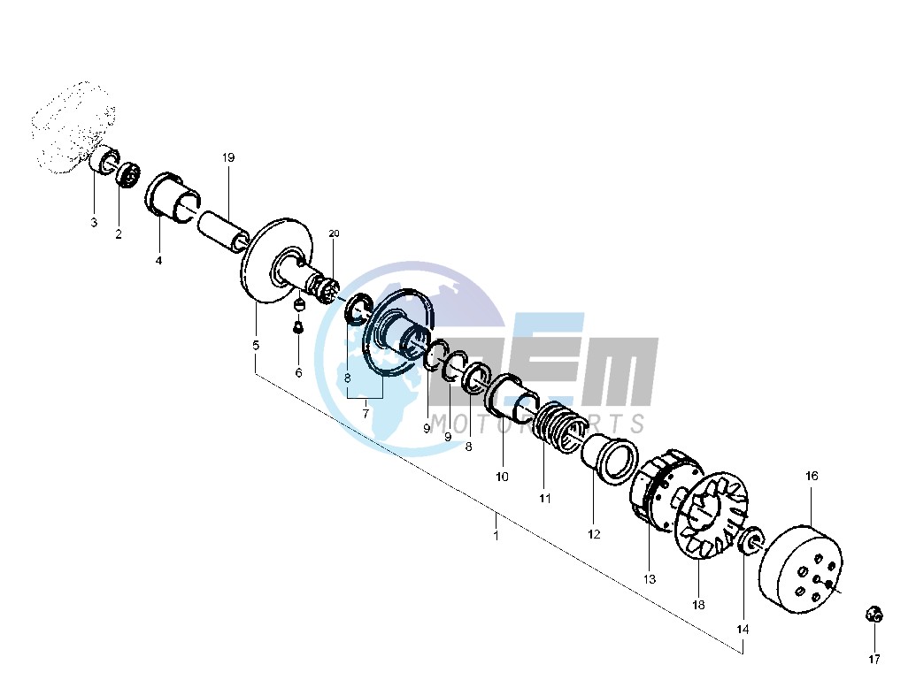 Driven pulley