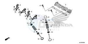 CRF1000DG CRF1000 - Africa Twin - Dual Clutch Europe Direct - (ED) drawing CAMSHAFT/VALVE