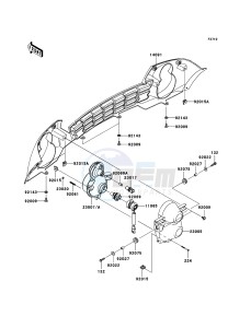 MULE_600 KAF400B8F EU drawing Headlight(s)