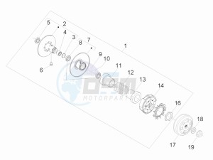 MP3 300 LT Sport ABS drawing Driven pulley