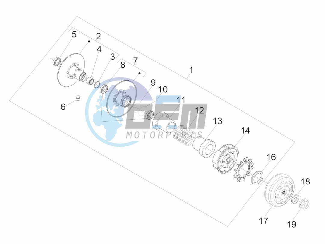 Driven pulley