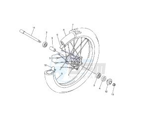 WR F 450 drawing FRONT WHEEL