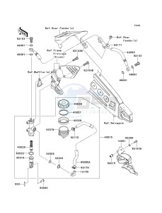 ZX 600 R [NINJA ZX-6R MONSTER ENERGY] (R9FA) R9FA drawing REAR MASTER CYLINDER