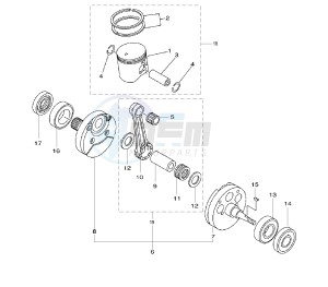 YZ LC 250 drawing CRANKSHAFT AND PISTON