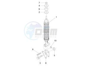 LX 125 4T 3V IGET NOABS E3-E4 (APAC) drawing Rear suspension - Shock absorber/s