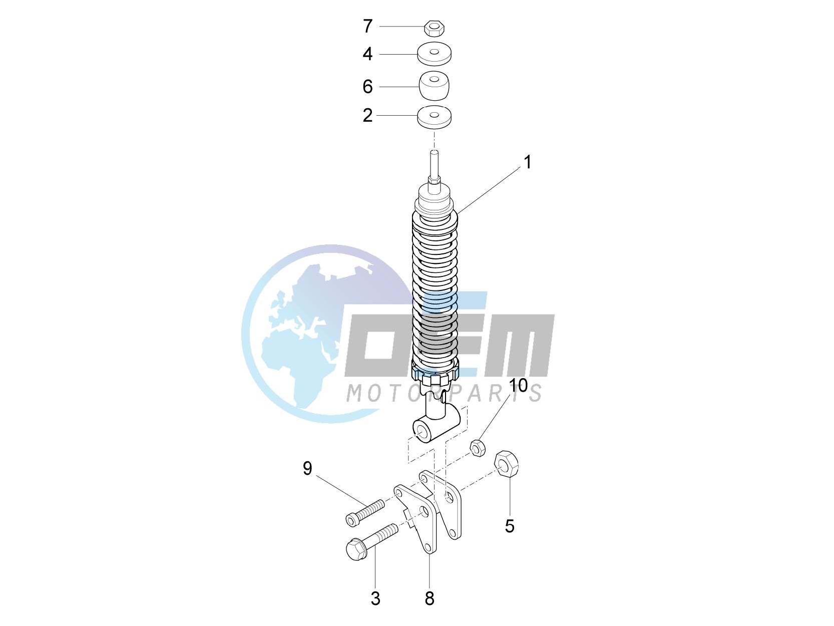 Rear suspension - Shock absorber/s