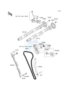 ZX 1400 A [NINJA ZX-14] (A6F-A7FA) A7FA drawing CAMSHAFT-- S- -_TENSIONER