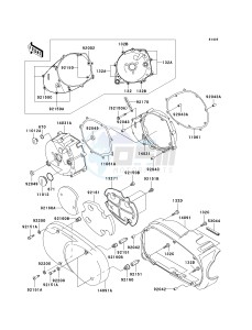 VN 1500 N [VULCAN 1500 CLASSIC FI] (N1-N3) [VULCAN 1500 CLASSIC FI] drawing LEFT ENGINE COVER-- S- -