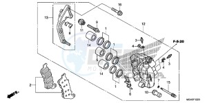 VFR1200XDC drawing L. FRONT BRAKE CALIPER