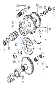 FLEXER_25-45kmh_K4-K7 50 K4-K7 drawing Countershaft-mainshaft