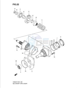 VZ800K9 drawing SECONDARY DRIVE GEAR